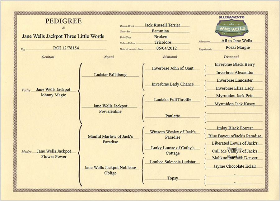 pedigree di jane-wells-jackpot-three-little-words