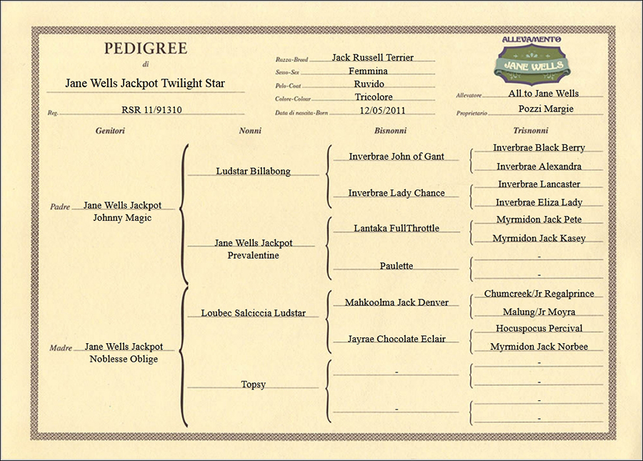 pedigree di jane-wells-jackpot-twilight-star